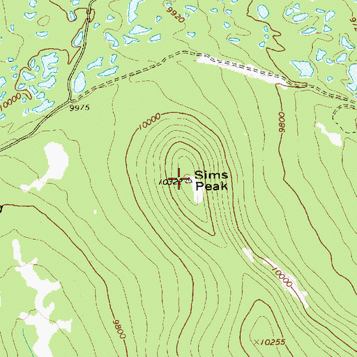 Topographic Map of Sinbad Canyon, UT