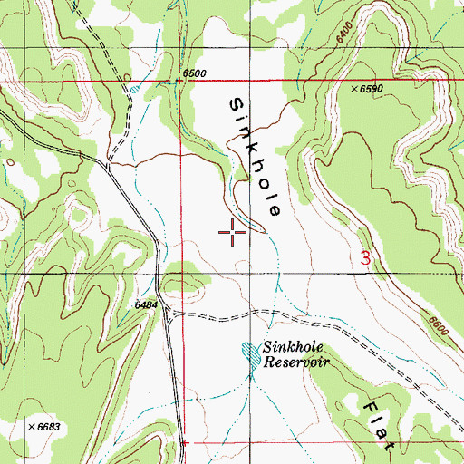 Topographic Map of Sinkhole Flat, UT