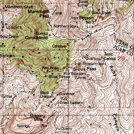 Topographic Map of Sioux Pass, UT