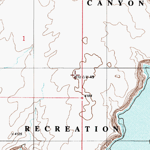 Topographic Map of Sit Down Bench, UT