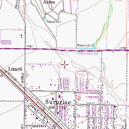 Topographic Map of Centennial Friendship Park, AZ