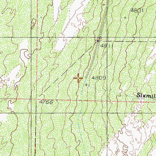 Topographic Map of Sixmile Wash, UT