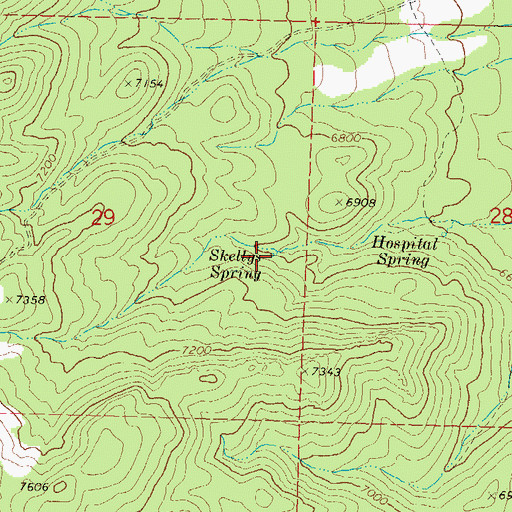 Topographic Map of Skellys Spring, UT