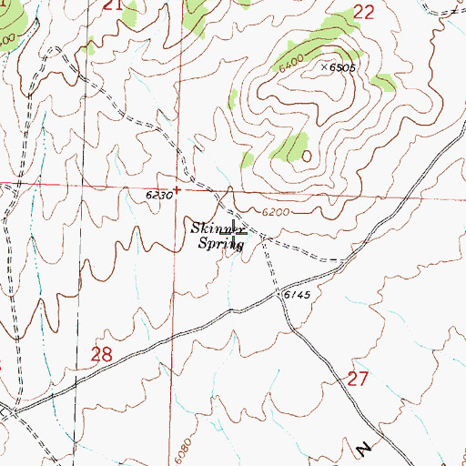 Topographic Map of Skinner Spring, UT