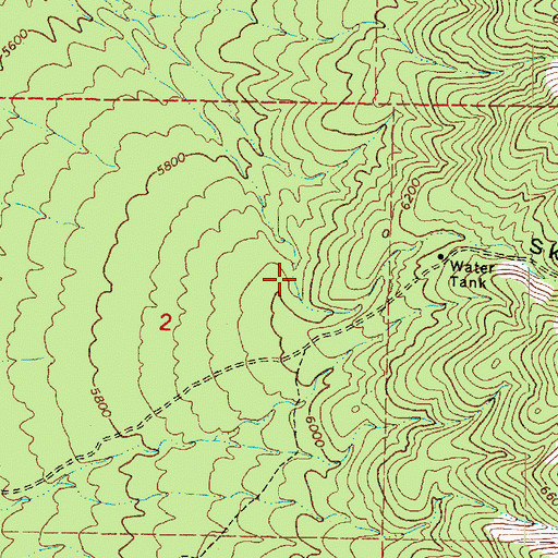 Topographic Map of Skull Faust Canyon, UT