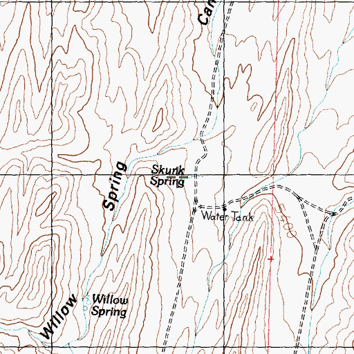 Topographic Map of Skunk Spring, UT