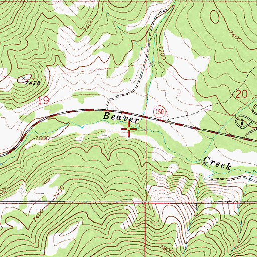 Topographic Map of Slate Creek, UT