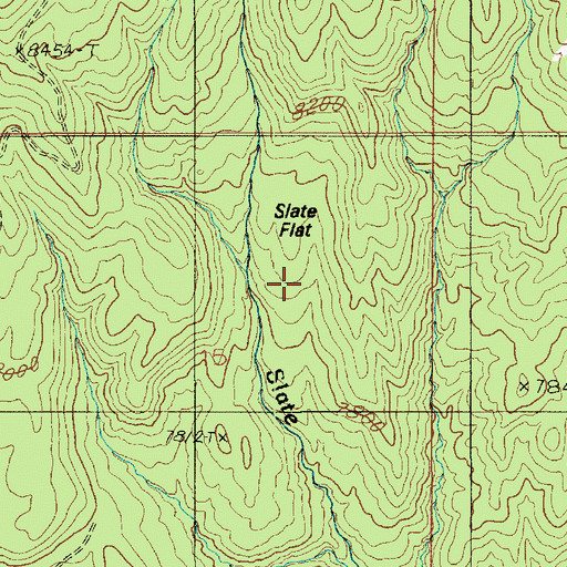 Topographic Map of Slate Flat, UT