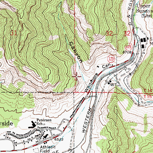 Topographic Map of Slaughter Canyon, UT
