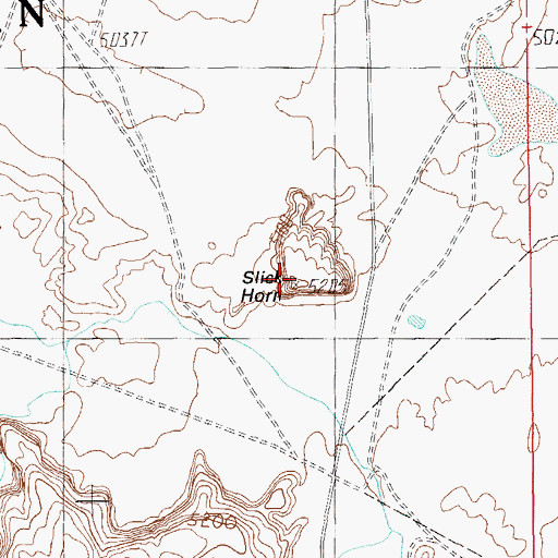 Topographic Map of Slick Horn, UT