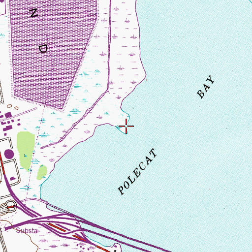 Topographic Map of Coffee Bayou, AL