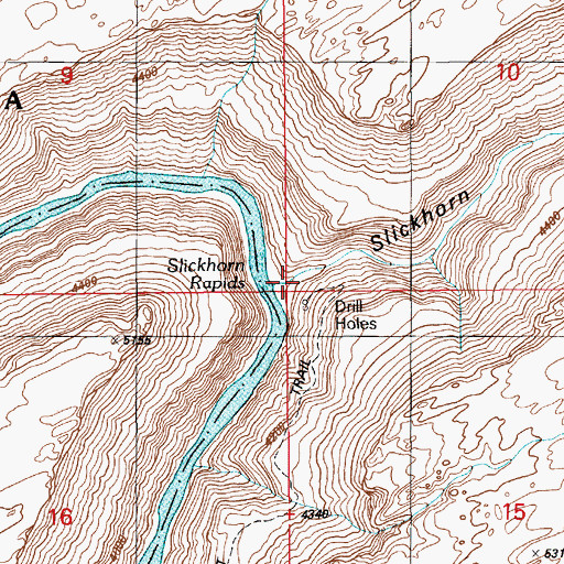 Topographic Map of Slickhorn Canyon, UT