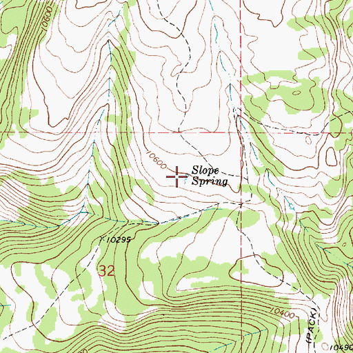 Topographic Map of Slope Spring, UT