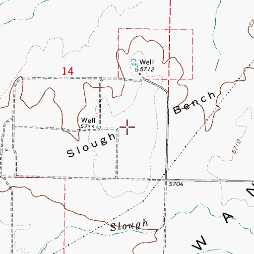 Topographic Map of Slough Bench, UT