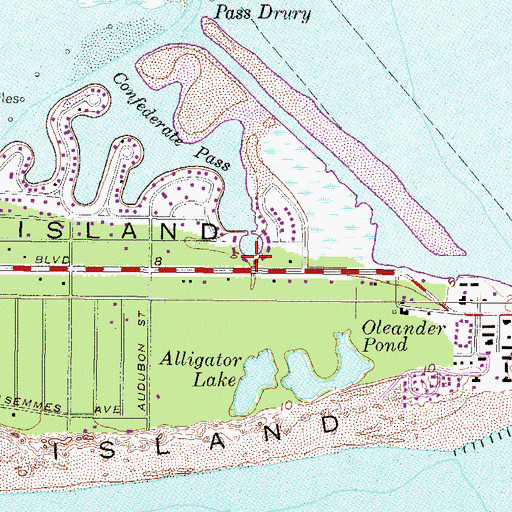 Topographic Map of Colony Cove Yacht Club, AL