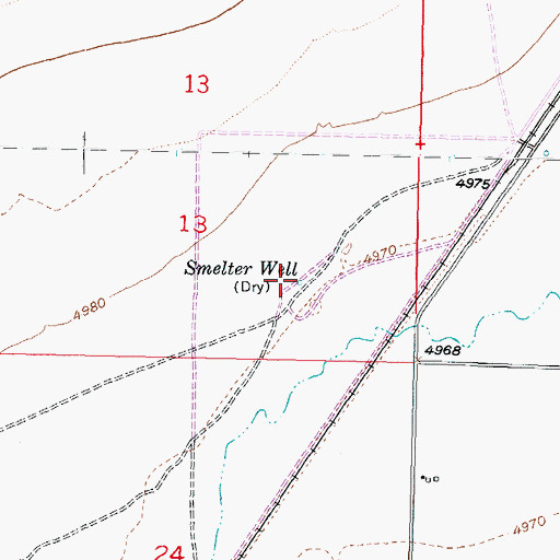 Topographic Map of Smelter Well, UT