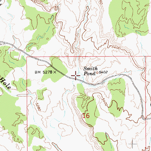 Topographic Map of Smith Pond, UT