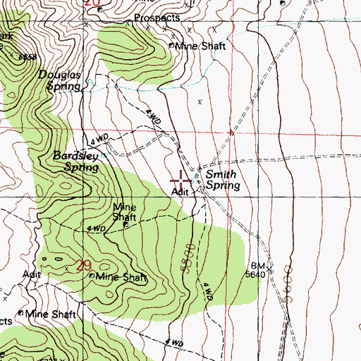 Topographic Map of Smith Spring, UT