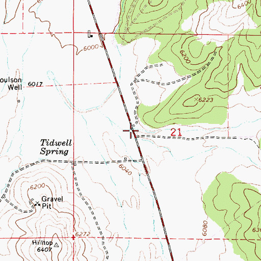 Topographic Map of Snail Hollow, UT