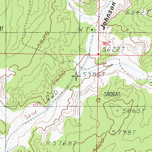 Topographic Map of Snake Canyon, UT