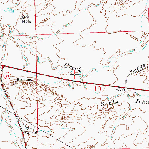 Topographic Map of Snake John Wash, UT