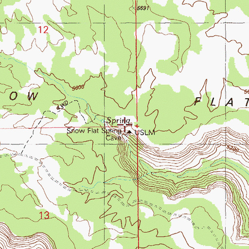 Topographic Map of Snow Flat, UT