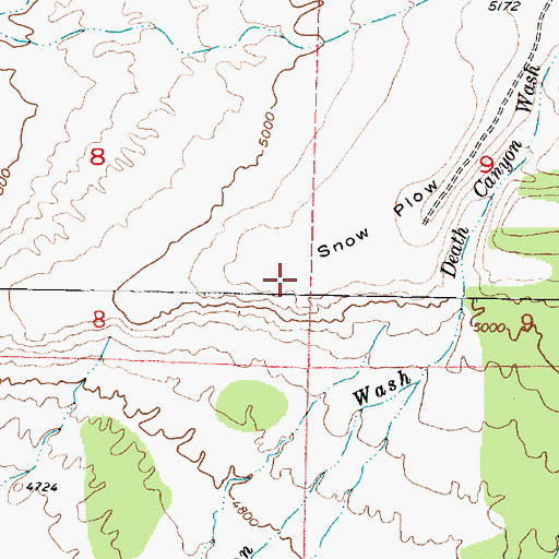 Topographic Map of Snow Plow, UT