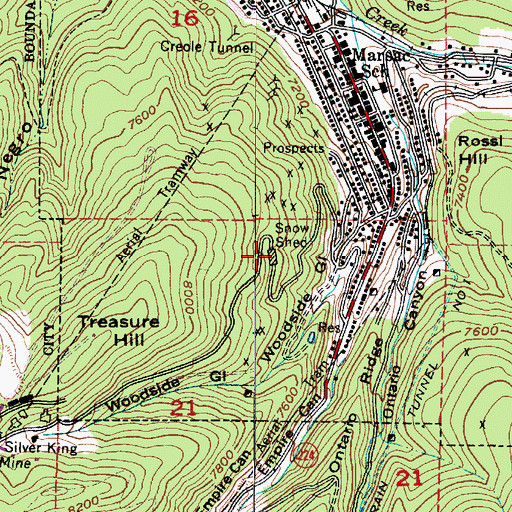 Topographic Map of Snow Shed, UT