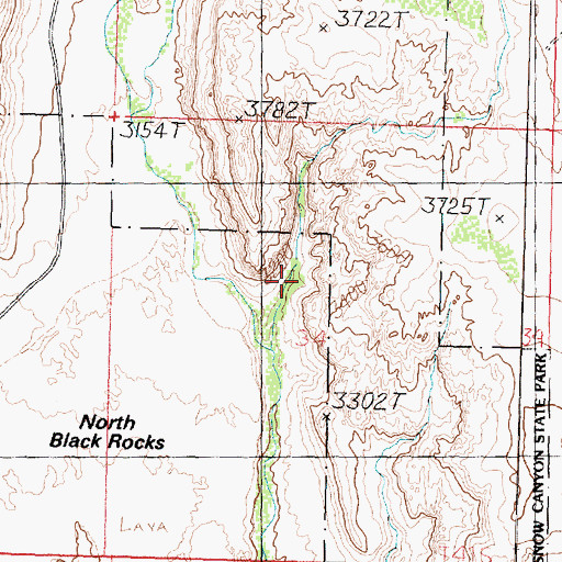 Topographic Map of Snow Spring, UT