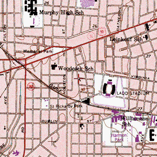 Topographic Map of Corinthian Missionary Baptist Church, AL
