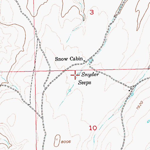 Topographic Map of Snyder Seeps, UT