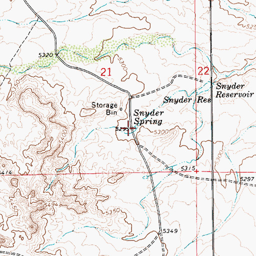 Topographic Map of Snyder Spring, UT