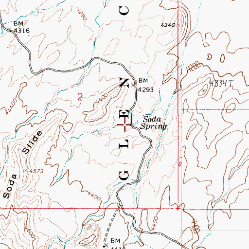 Topographic Map of Soda Spring, UT