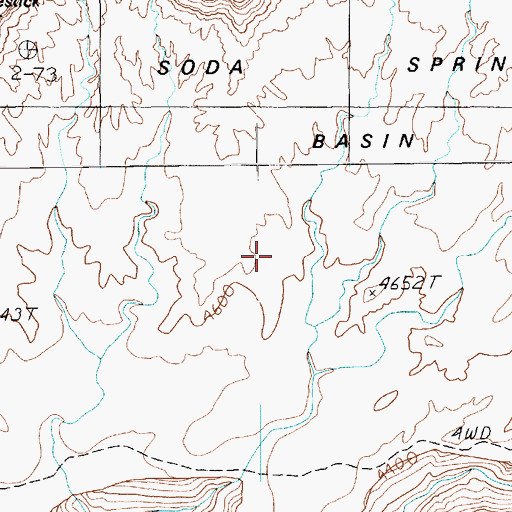 Topographic Map of Soda Springs Basin, UT