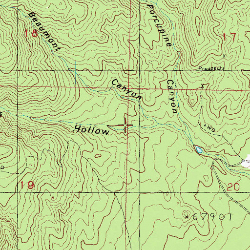 Topographic Map of Solomons Hollow, UT