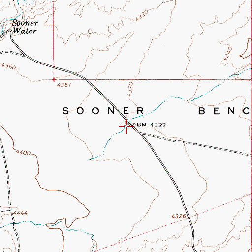 Topographic Map of Sooner Bench, UT