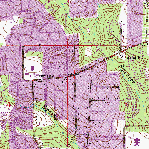 Topographic Map of Korean Baptist Church of Mobile, AL