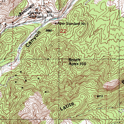 Topographic Map of South Apex Hill, UT
