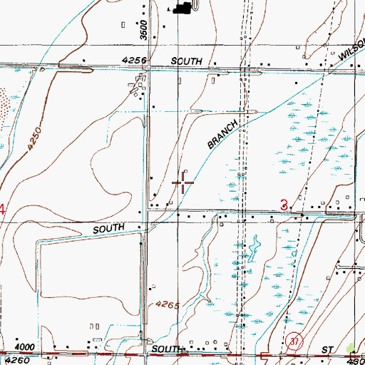 Topographic Map of South Branch Wilson Canal, UT