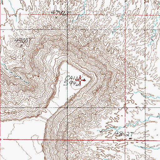 Topographic Map of South Caineville Mesa, UT