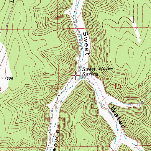 Topographic Map of South Canyon, UT