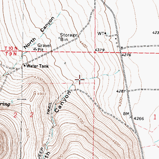 Topographic Map of South Canyon, UT