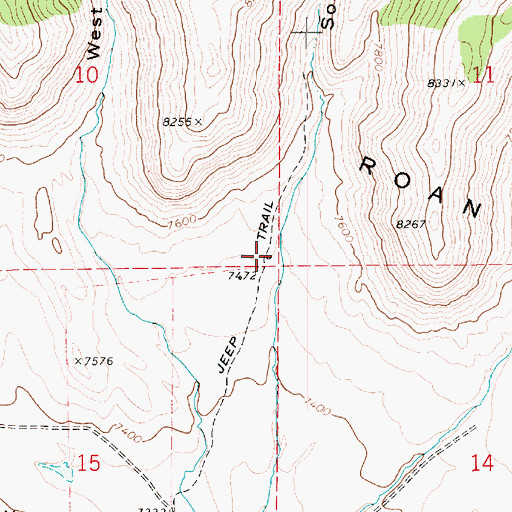 Topographic Map of South Corral Canyon, UT