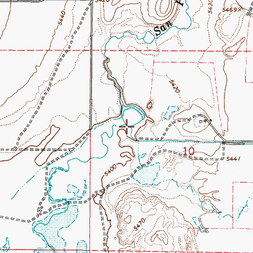 Topographic Map of South Creek, UT
