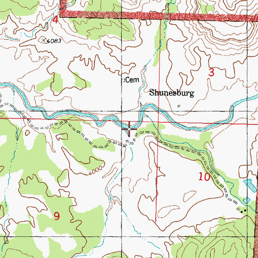 Topographic Map of South Creek, UT