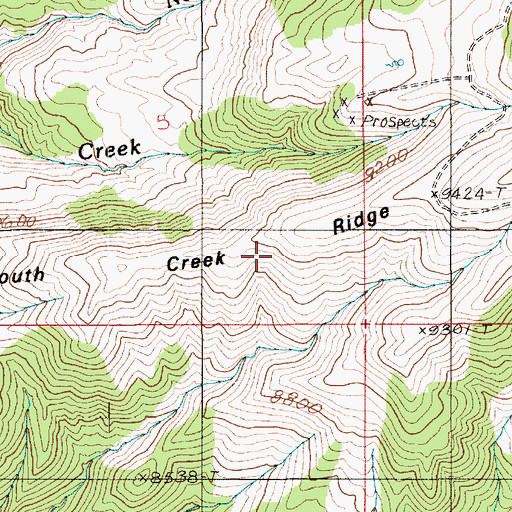Topographic Map of South Creek Ridge, UT
