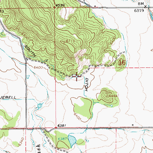 Topographic Map of South Ditch, UT