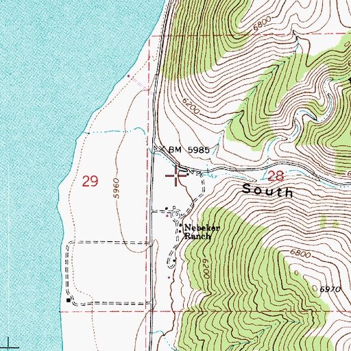 Topographic Map of South Eden Canyon, UT