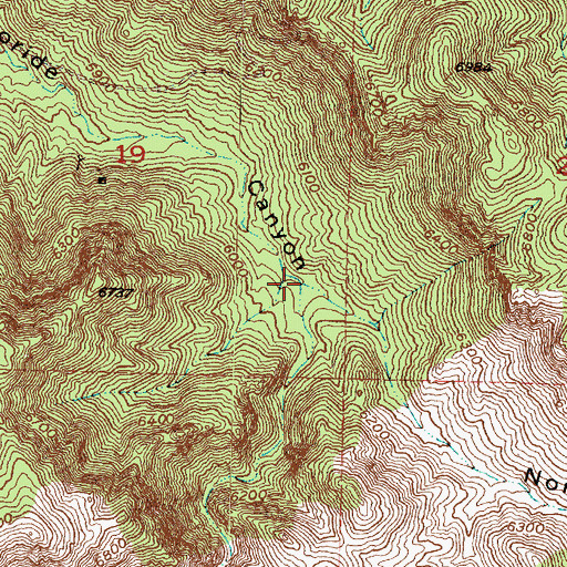 Topographic Map of South Fork Chloride Canyon, UT