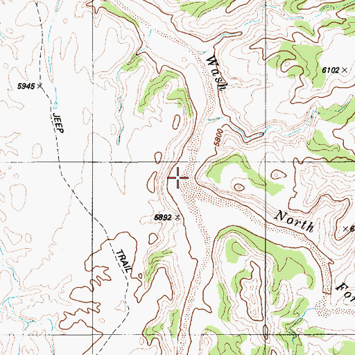 Topographic Map of South Fork Coal Wash, UT